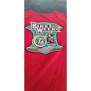 2013 72nd Daytona Beach Bike Week Mens XL T Shirt Motorcycle Red